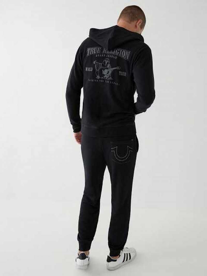 True Religion Buddha Zip Hoodie Herr Svarta | APK021689