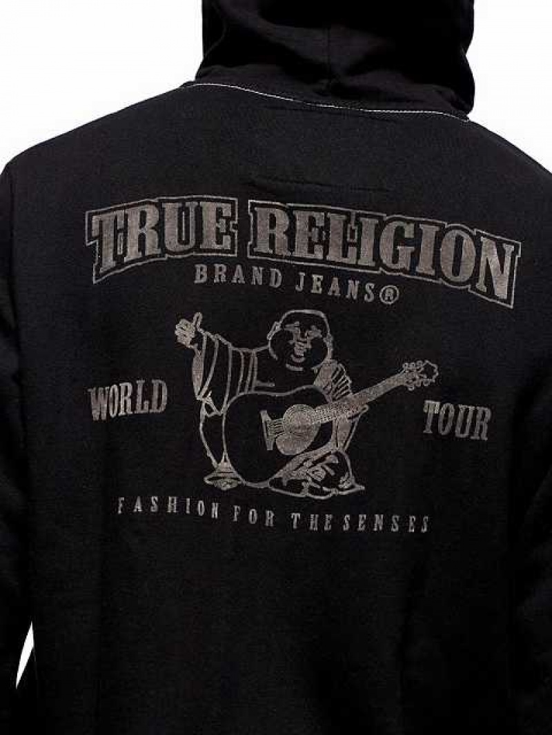 True Religion Buddha Zip Hoodie Herr Svarta | APK021689