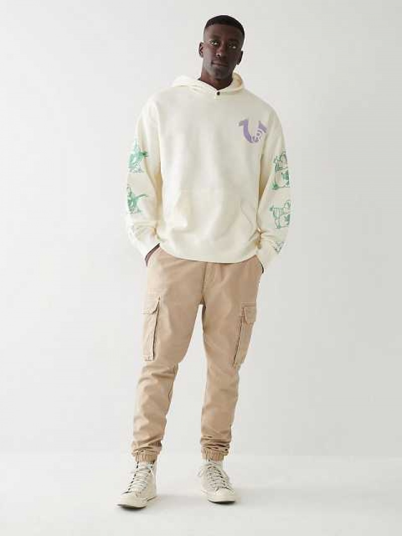 True Religion Cargo Joggingbyxor Herr Beige | DYO631589