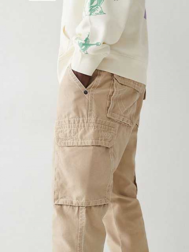 True Religion Cargo Joggingbyxor Herr Beige | DYO631589