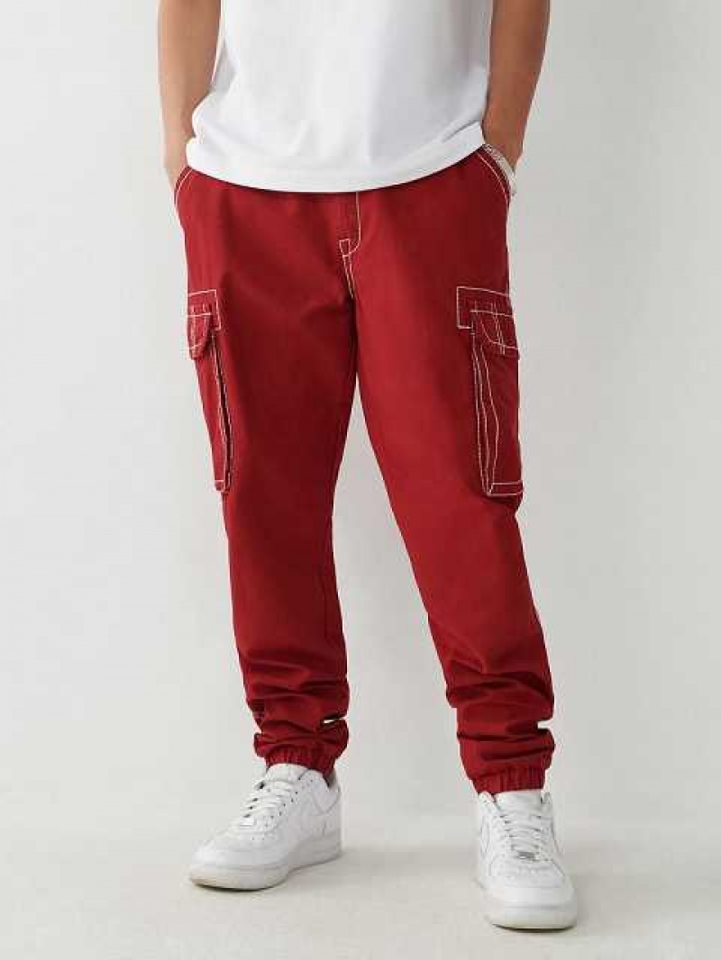 True Religion Cargo Joggingbyxor Herr Röda | ZKI132706