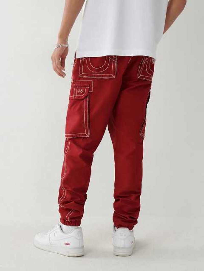 True Religion Cargo Joggingbyxor Herr Röda | ZKI132706