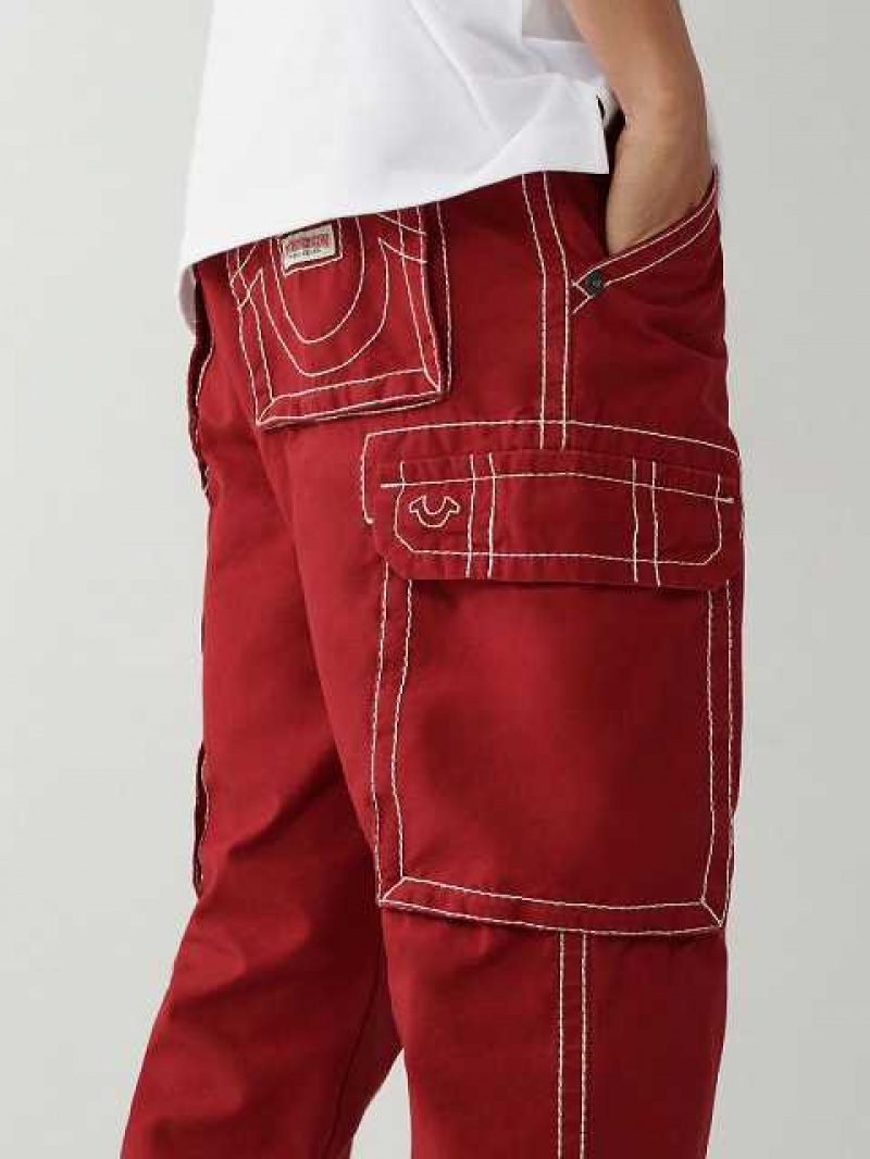 True Religion Cargo Joggingbyxor Herr Röda | ZKI132706