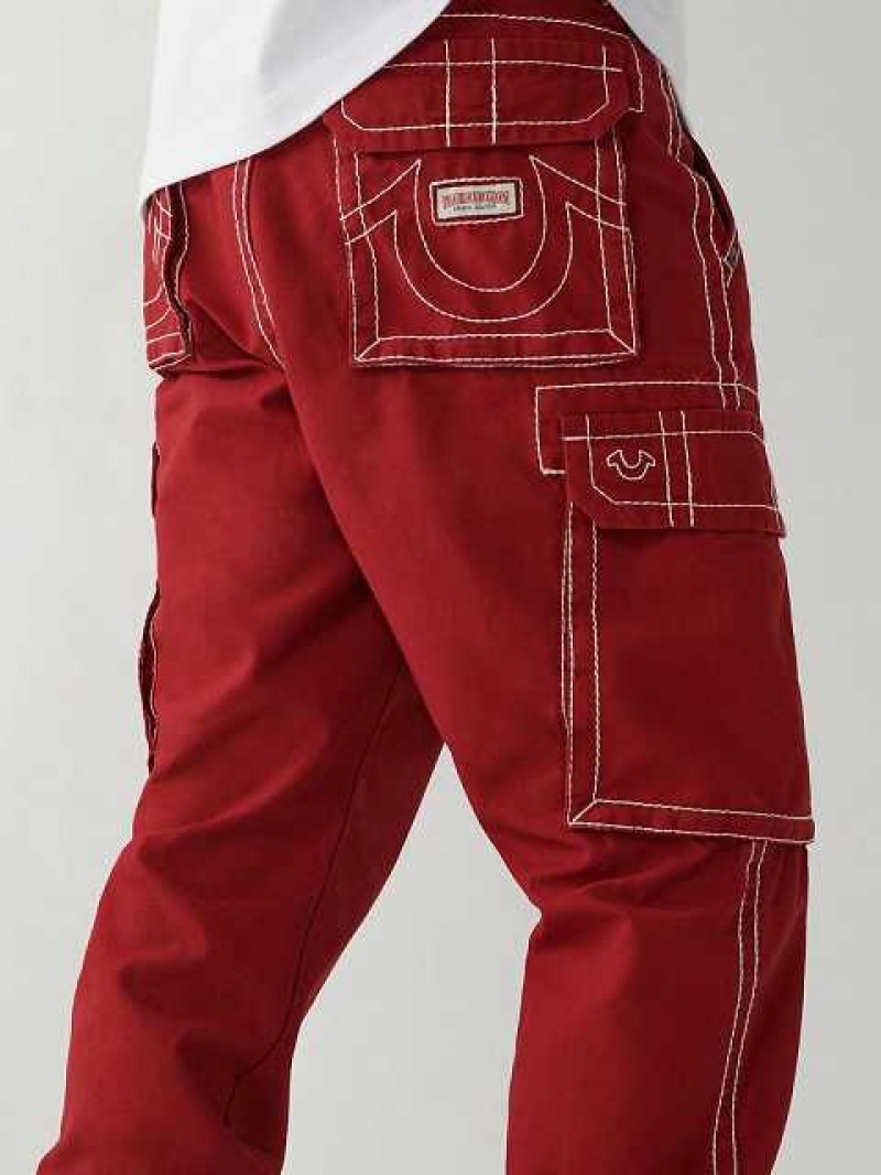 True Religion Cargo Joggingbyxor Herr Röda | ZKI132706