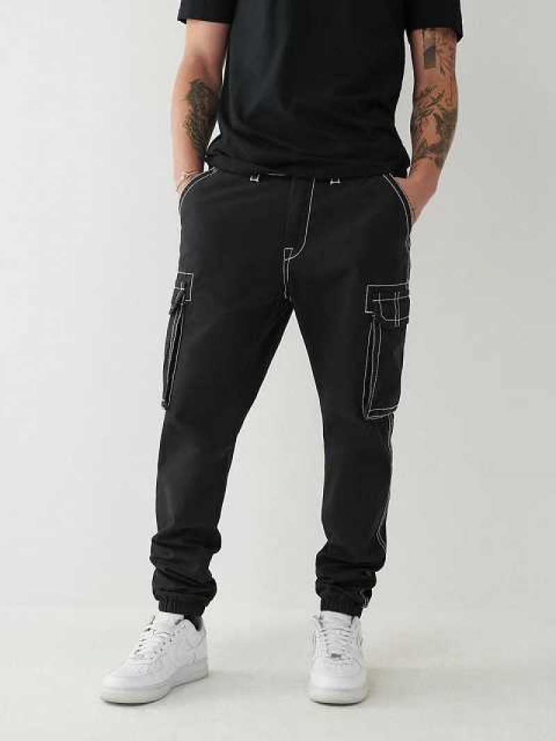 True Religion Cargo Joggingbyxor Herr Svarta | AIX370915