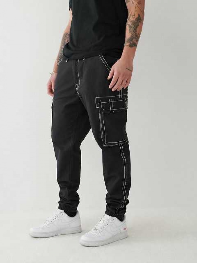 True Religion Cargo Joggingbyxor Herr Svarta | AIX370915