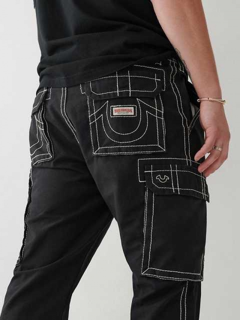 True Religion Cargo Joggingbyxor Herr Svarta | AIX370915