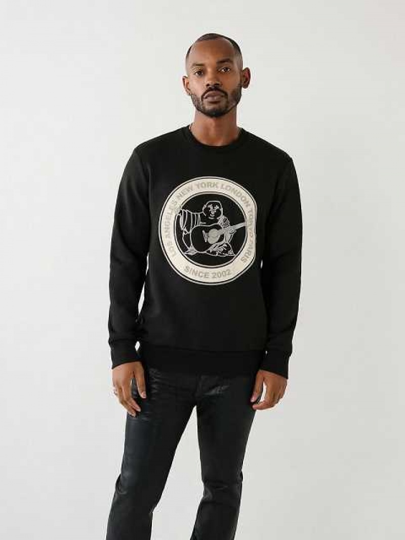 True Religion City Buddha Logo Sweatshirt Herr Svarta | UCH921370