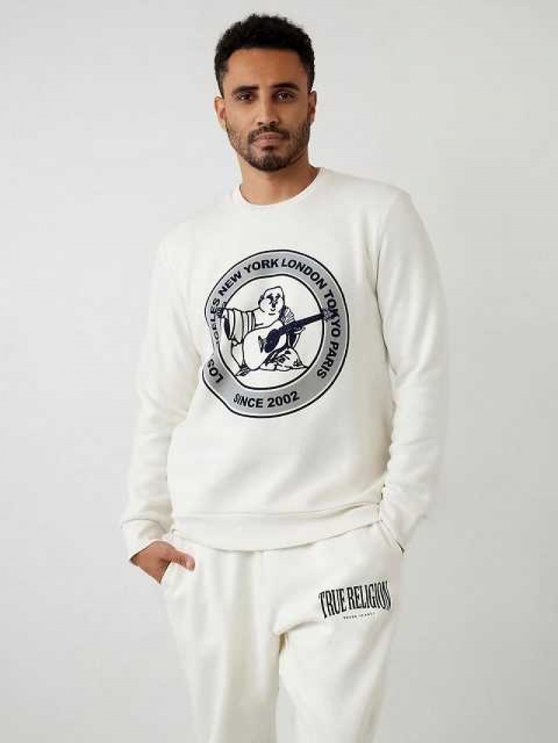 True Religion City Buddha Logo Sweatshirt Herr Vita | YHG162583