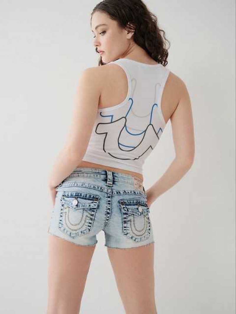 True Religion Crop Henley Linne Dam Vita | IQT609285