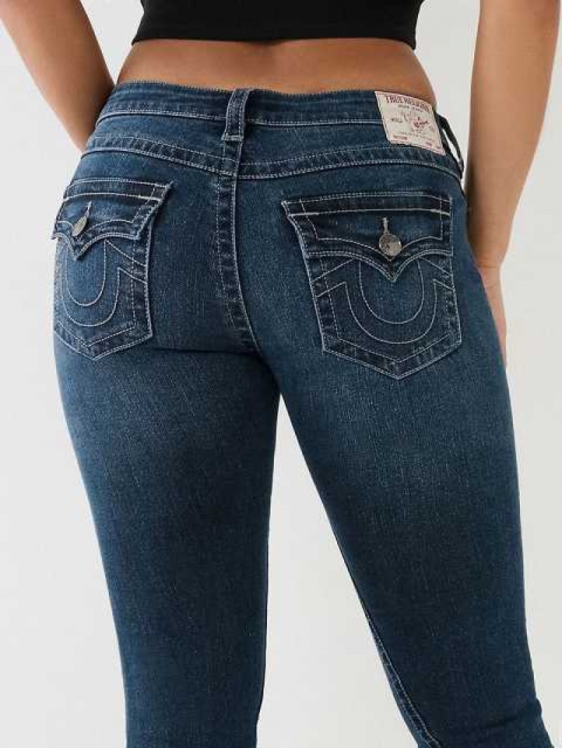 True Religion Crystal Joey Low Rise Utsvängda Jeans Dam Marinblå | INM023547