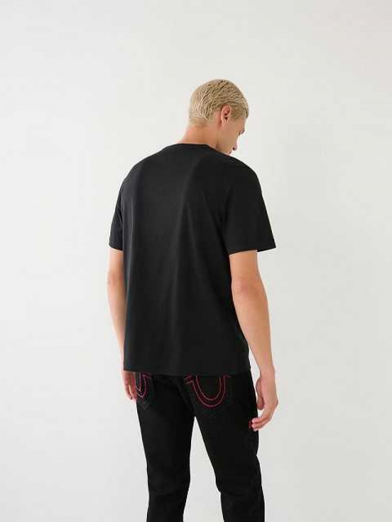 True Religion Destination Sf Tryck Relaxed T-shirt Herr Svarta | VHP382657