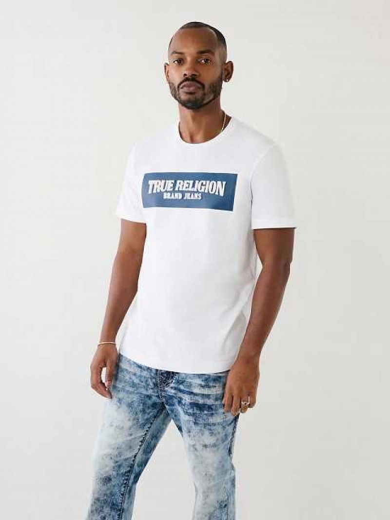 True Religion Embossed Arch Logo T-shirt Herr Vita | ZYR239071