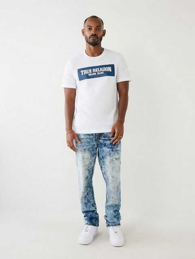 True Religion Embossed Arch Logo T-shirt Herr Vita | ZYR239071