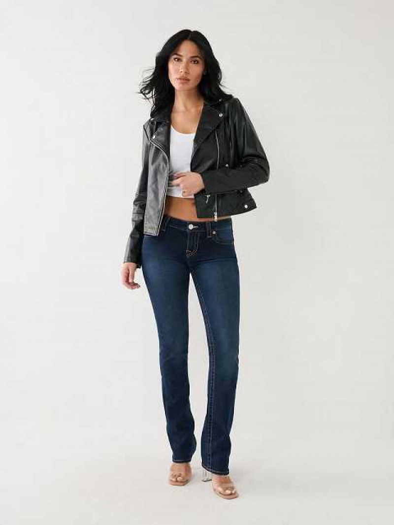 True Religion Faux Läder Moto Jacka Dam Svarta | CPM935264