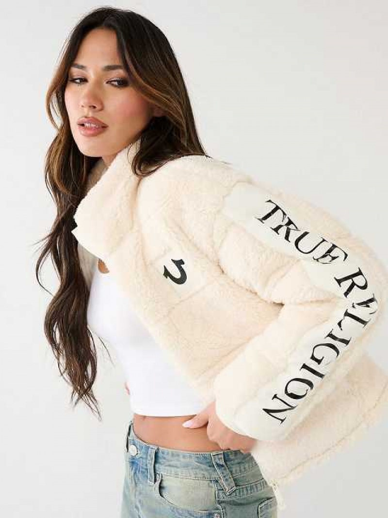 True Religion Faux Shearling Puffer Jacka Dam Vita | WJV912480