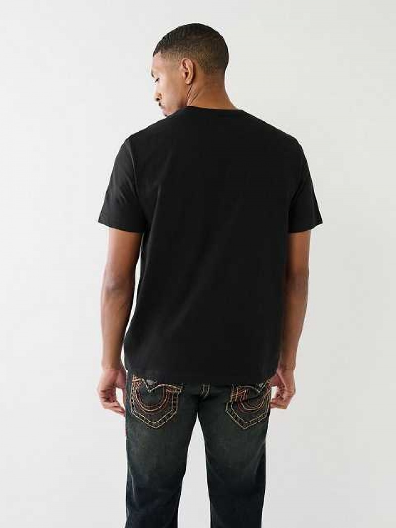 True Religion Glow Ufo Hs Logo T-shirt Herr Svarta | AFK192843