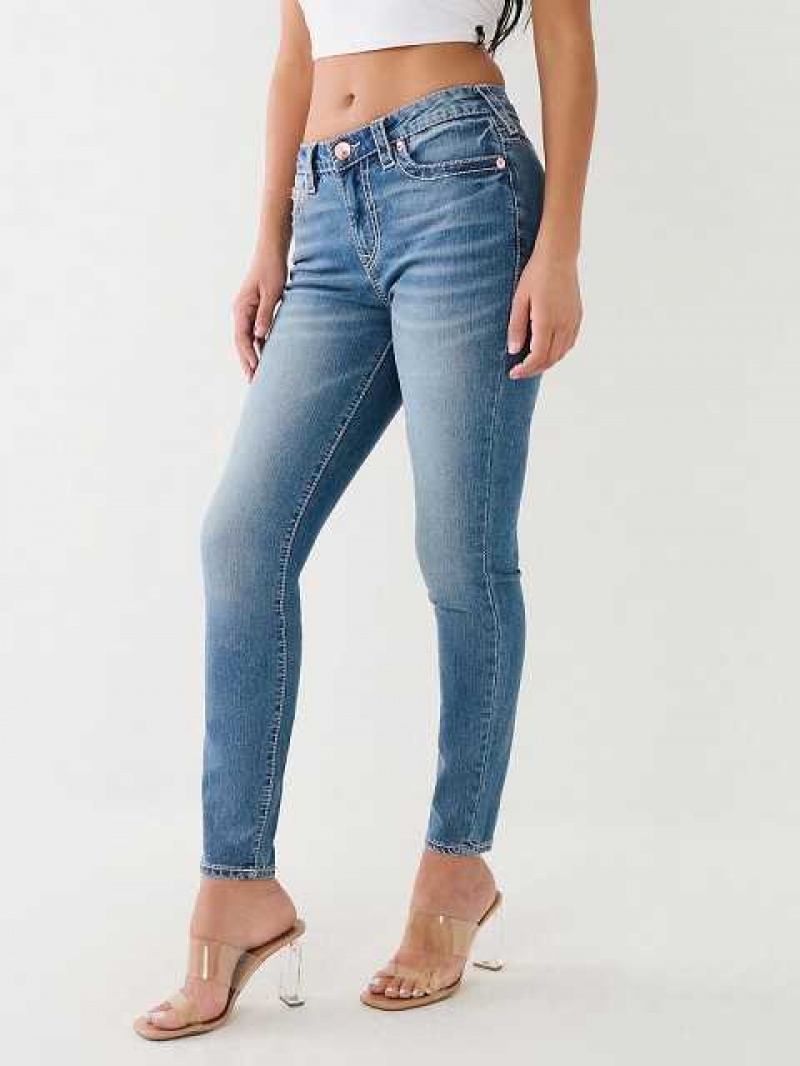 True Religion Halle Big T Super Skinny Jeans Dam Ljusblå | ARM053261