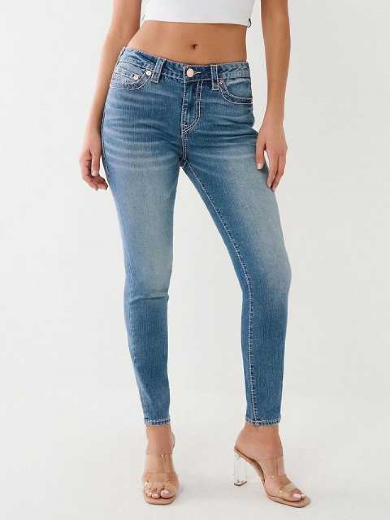 True Religion Halle Big T Super Skinny Jeans Dam Ljusblå | ARM053261