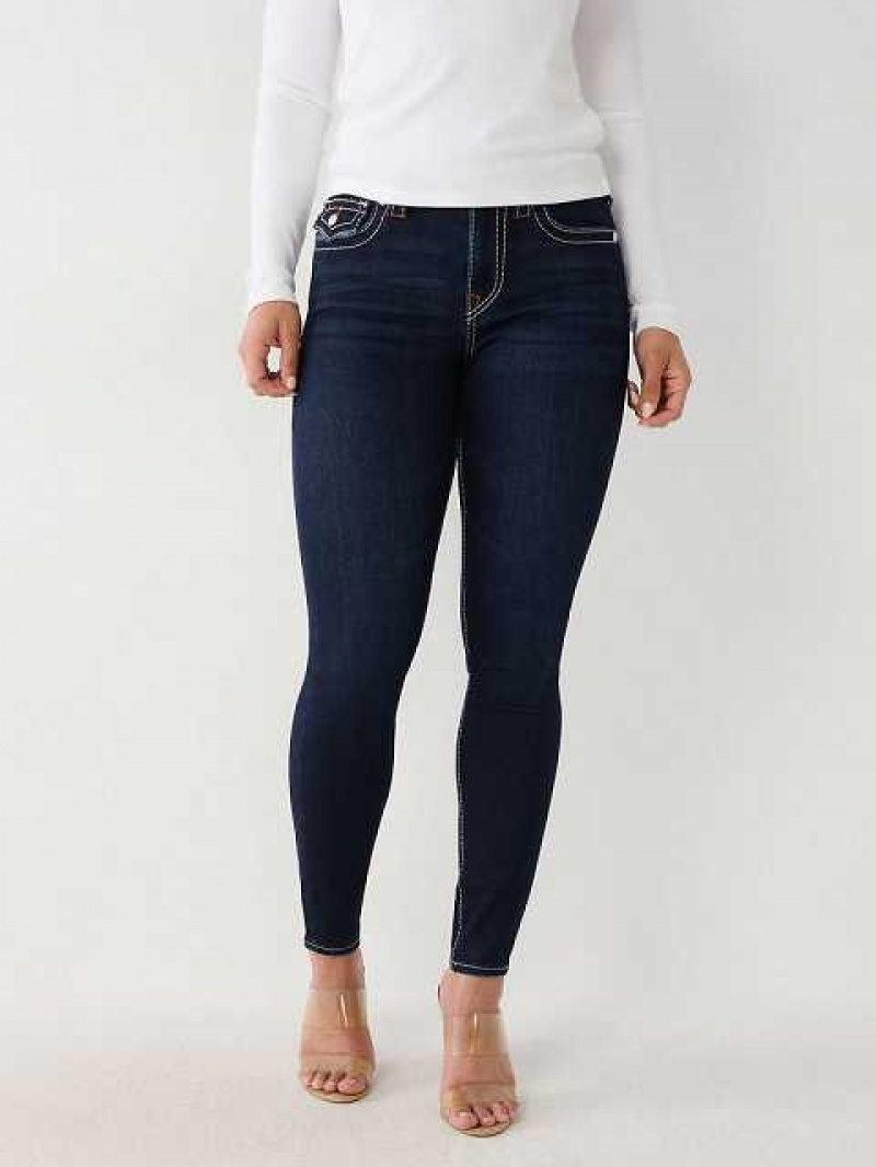 True Religion Halle Big T Super Skinny Jeans Dam Marinblå | NES765391