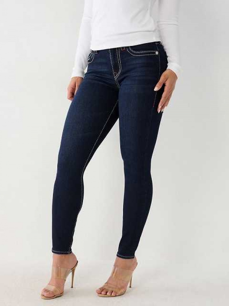 True Religion Halle Big T Super Skinny Jeans Dam Marinblå | NES765391