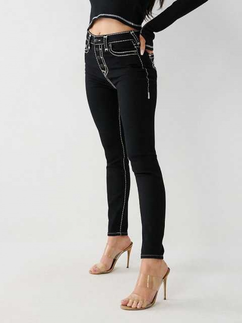 True Religion Halle High Rise Skinny Jeans Dam Svarta | ZHI652014