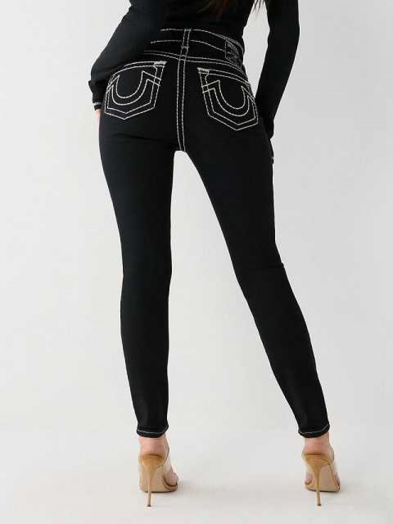 True Religion Halle High Rise Skinny Jeans Dam Svarta | ZHI652014