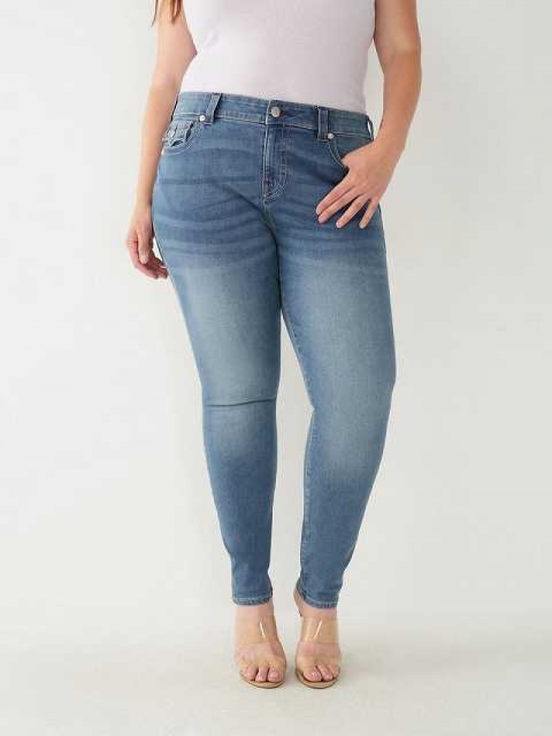 True Religion Halle High Rise Super Skinny Jeans Dam Tvätt | LWM170328