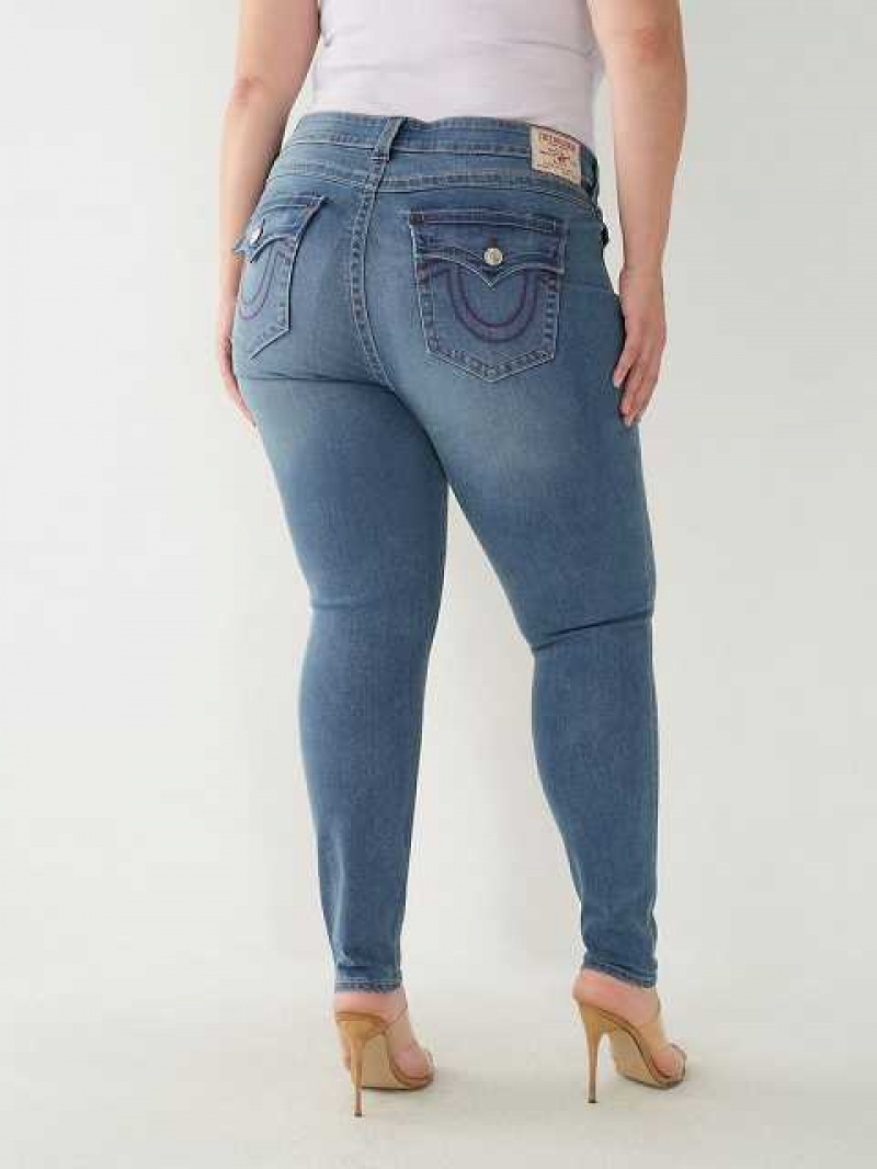 True Religion Halle High Rise Super Skinny Jeans Dam Tvätt | LWM170328