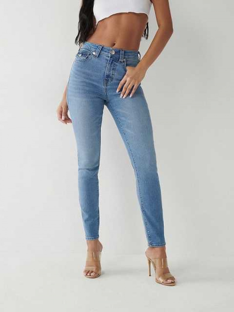 True Religion Halle High Rise Super Skinny Jeans Dam Ljusblå | XYE167435