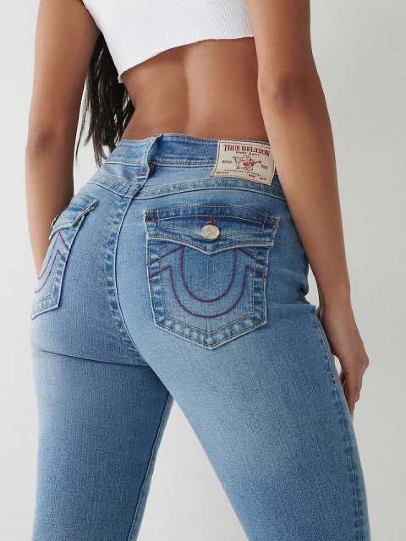 True Religion Halle High Rise Super Skinny Jeans Dam Ljusblå | XYE167435