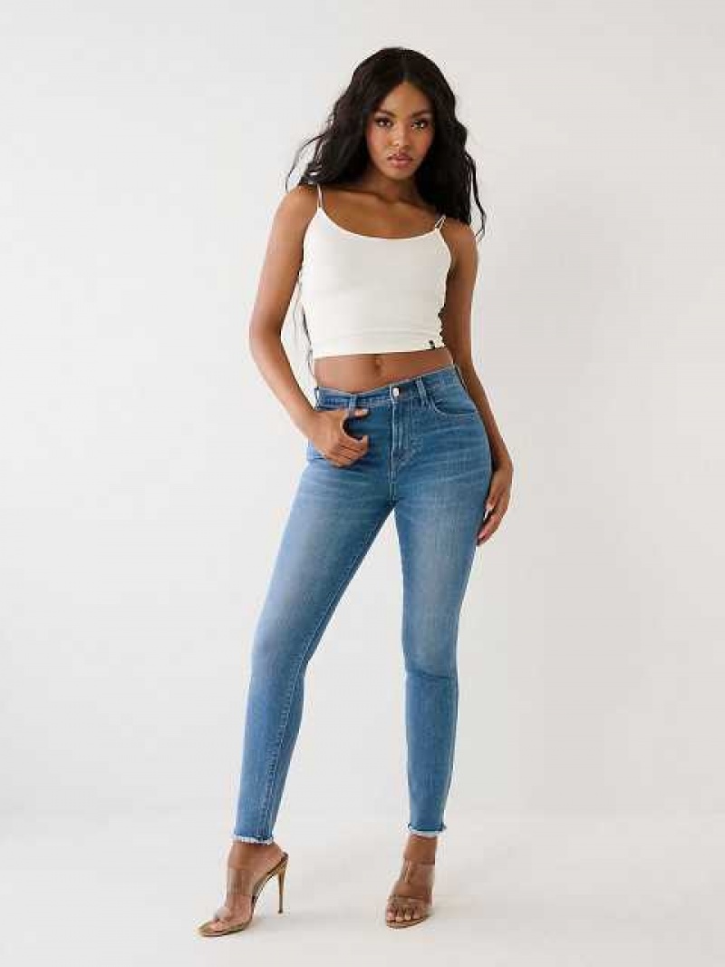 True Religion Halle High Rise Super Skinny Jeans Dam Ljusblå | ZYX453102