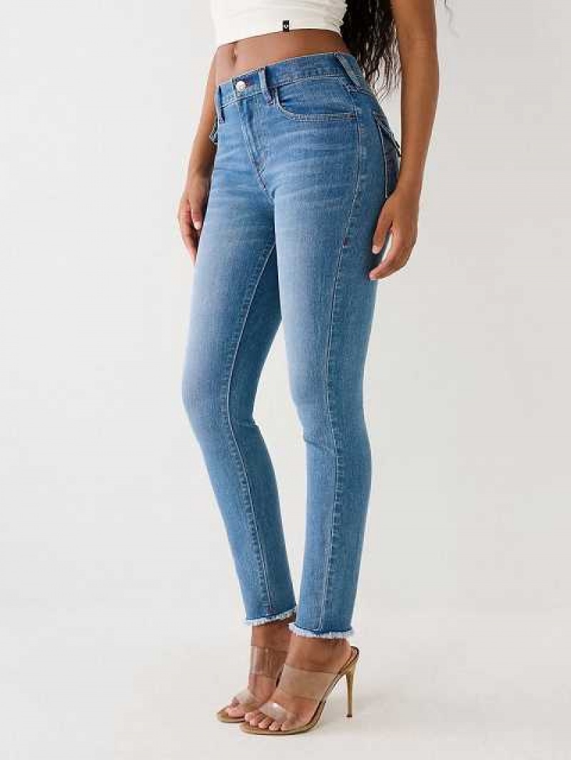 True Religion Halle High Rise Super Skinny Jeans Dam Ljusblå | ZYX453102