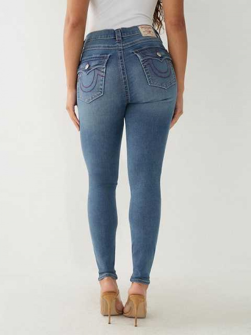 True Religion Halle High Rise Super Skinny Jeans Dam Tvätt | QSZ531704