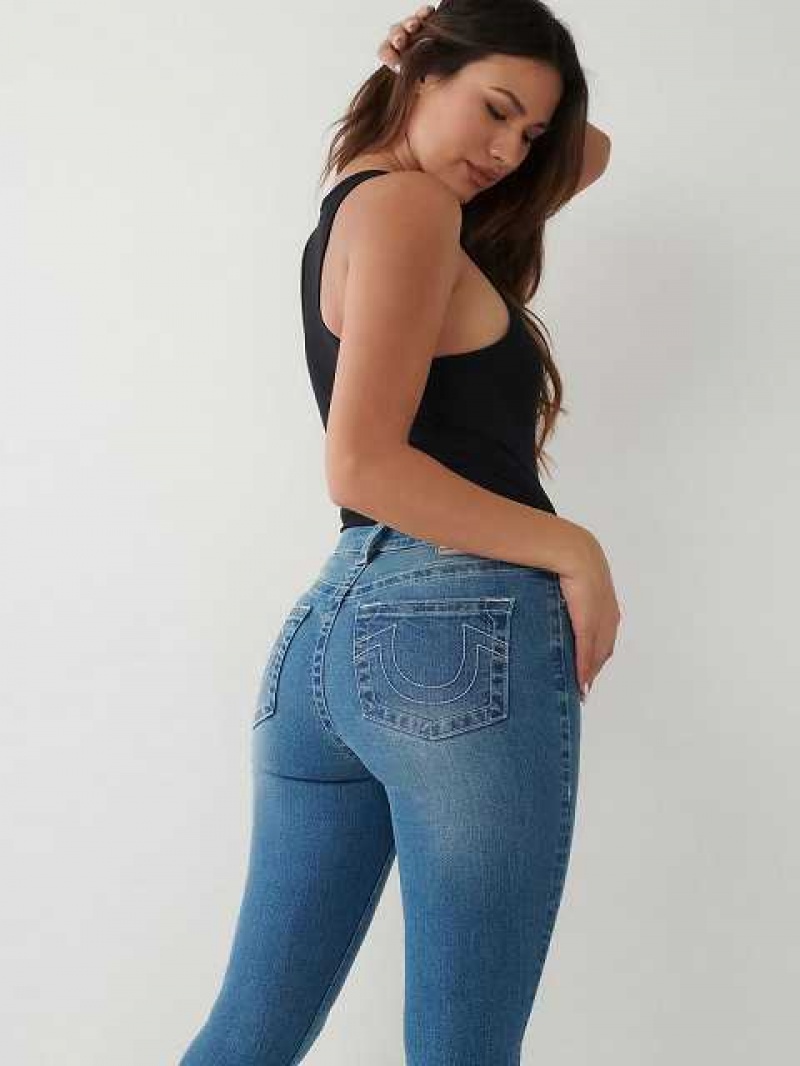 True Religion Halle High Rise Super Skinny Jeans Dam Blå | EFN709186