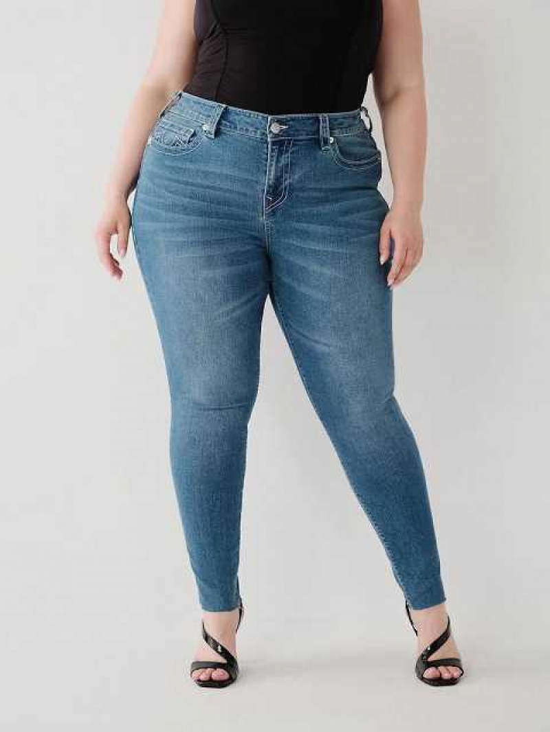 True Religion Halle High Rise Super Skinny Jeans Dam Blå | EFN709186