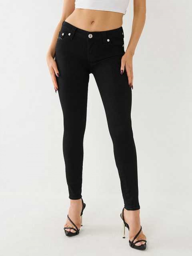 True Religion Halle Single Needle Super Skinny Jeans Dam Svarta | YFV492813