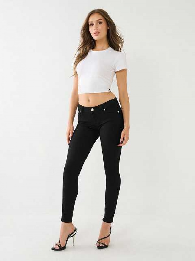 True Religion Halle Single Needle Super Skinny Jeans Dam Svarta | YFV492813