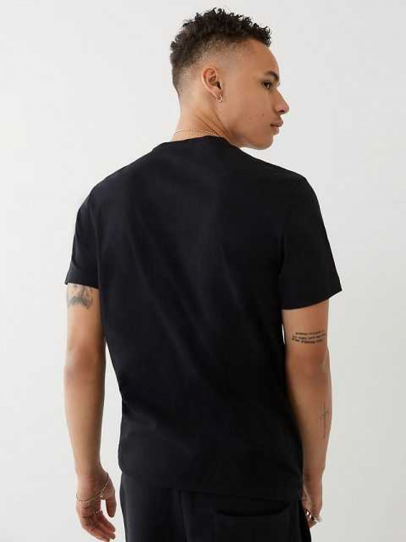 True Religion Horseshoe Logo T-shirt Herr Svarta | IEX653914