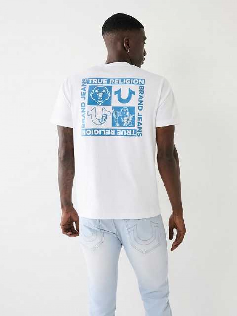 True Religion Horseshoe Logo T-shirt Herr Vita | LEW137068