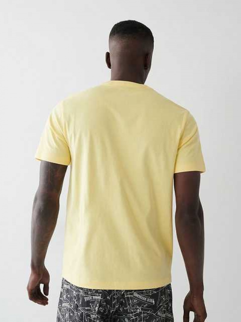 True Religion Horseshoe Logo T-shirt Herr Citron | GCP354869