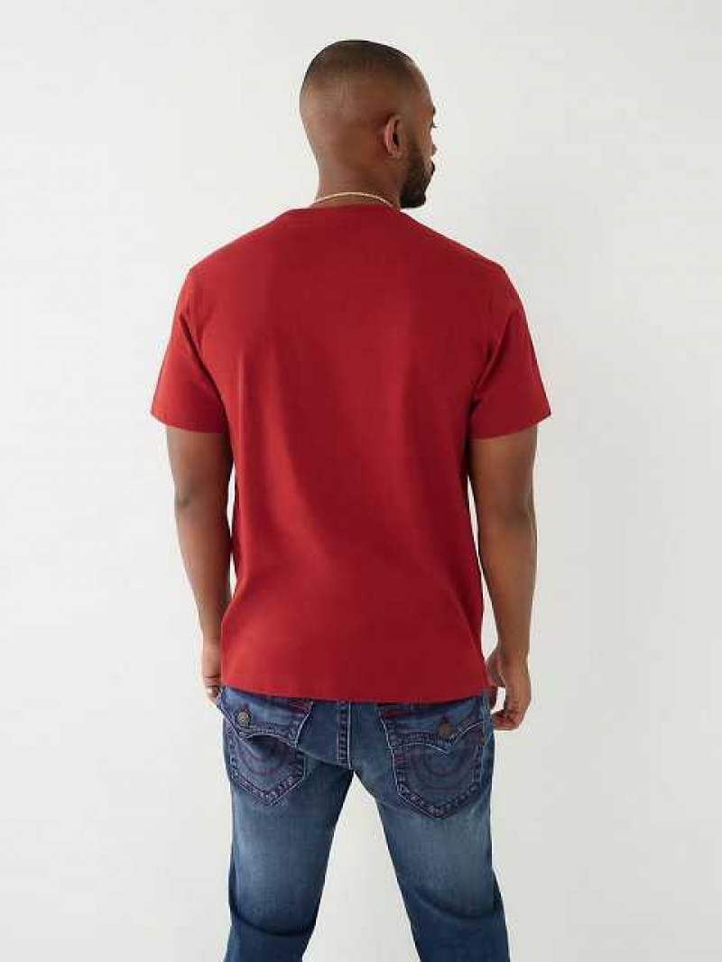 True Religion Horseshoe Logo T-shirt Herr Röda | QAI132470