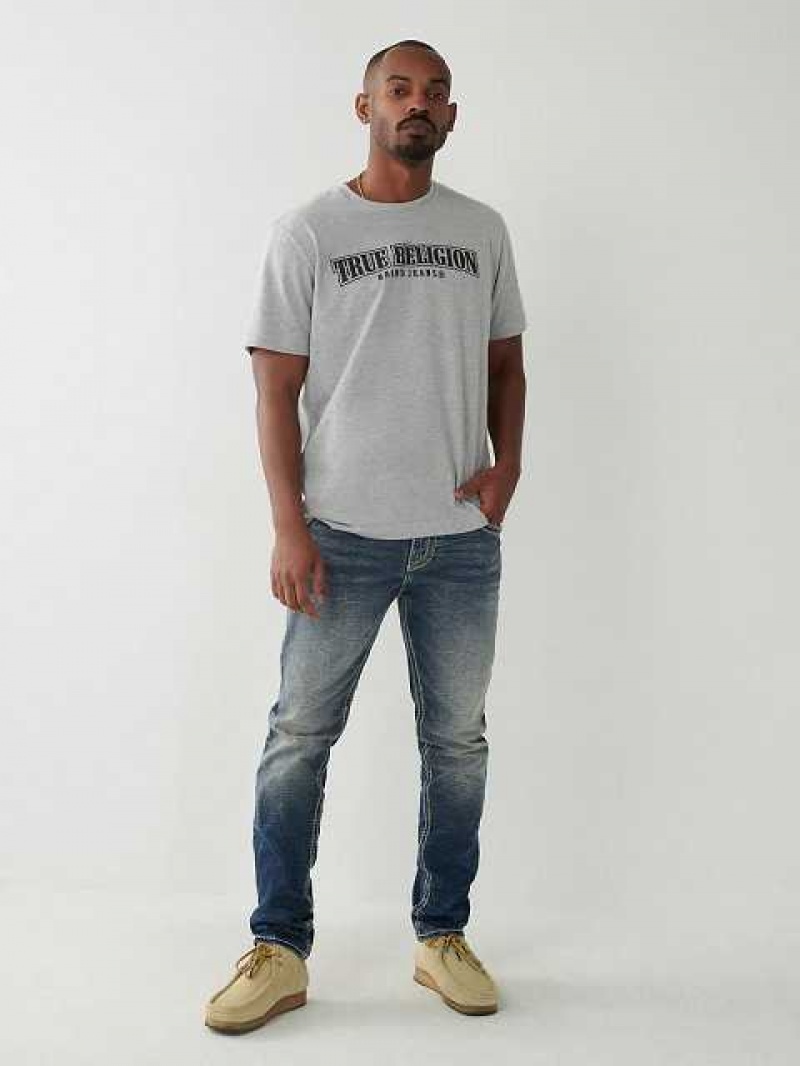 True Religion Horseshoe Relaxed T-shirt Herr Grå | QRI510943