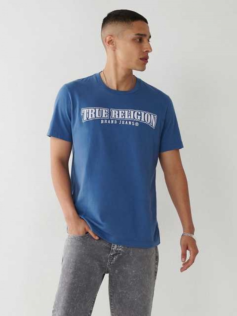 True Religion Horseshoe Relaxed T-shirt Herr Marinblå | GNY089264