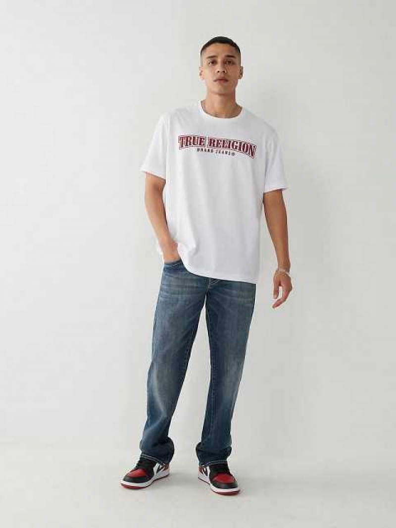 True Religion Horseshoe Relaxed T-shirt Herr Vita | BIF517239