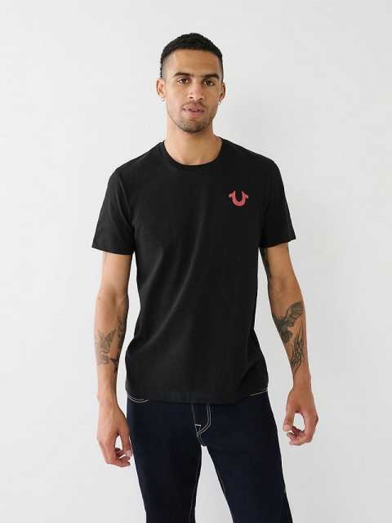 True Religion Hs Tr Grid Crew T-shirt Herr Svarta | FKD356481