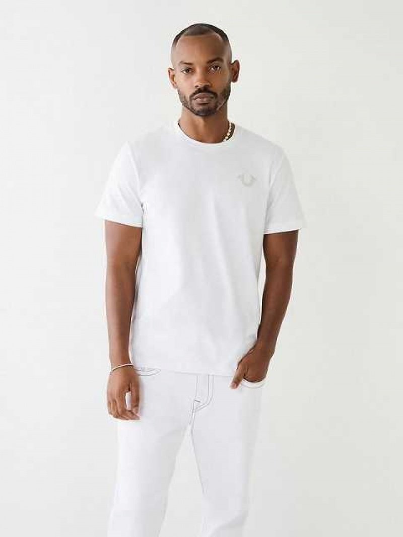 True Religion Hs Tr Grid Crew T-shirt Herr Vita | RPM126845