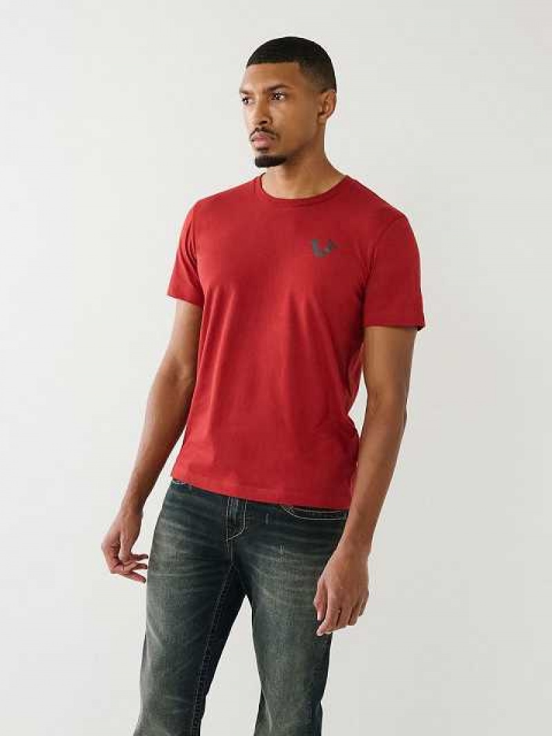 True Religion Hs Tr Grid Crew T-shirt Herr Röda | SXQ578062