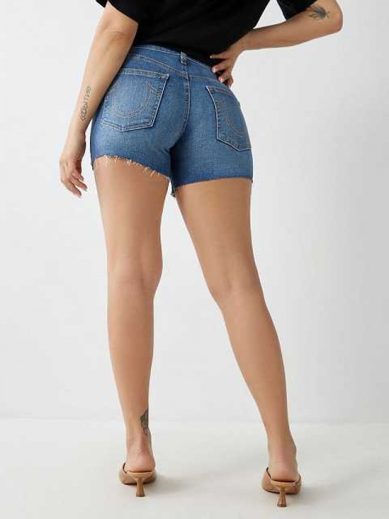 True Religion Jayde Relaxed Shorts Dam Blå | SOR039871