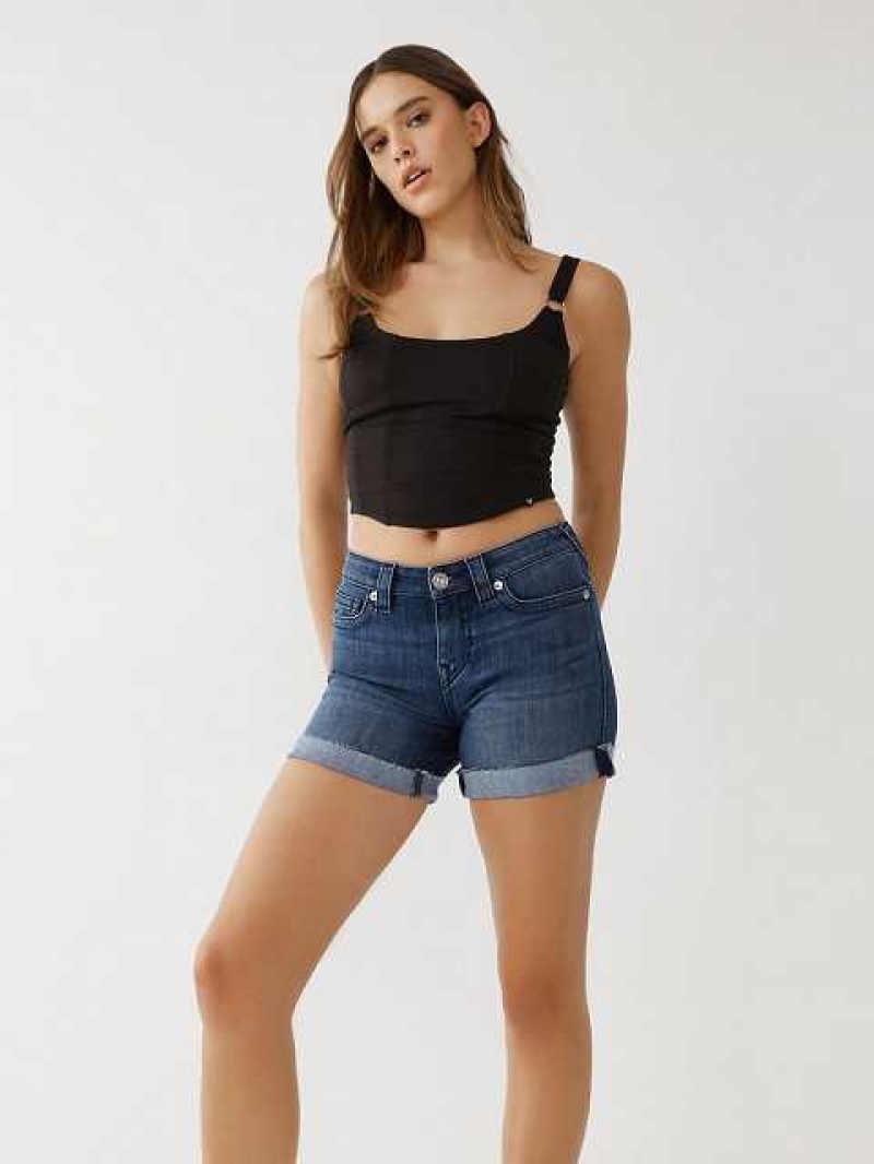 True Religion Jayde Relaxed Shorts Dam Tvätt | DJK926418